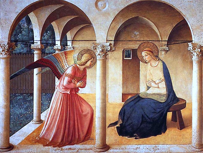 Verkündigung, Fresko von Fra Angelico